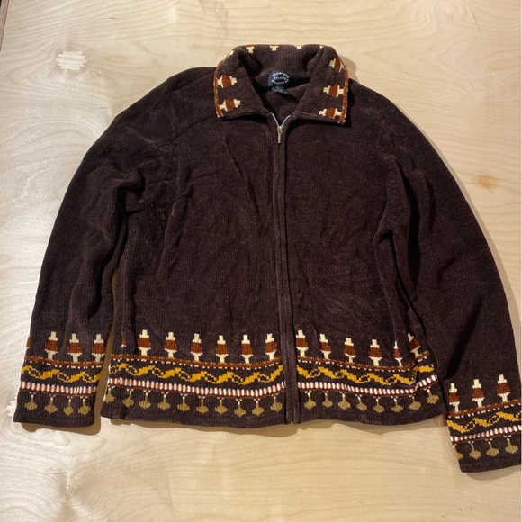 Designers Studio Originals Zip Up Sweater XL (FP) - Picture 6 of 15